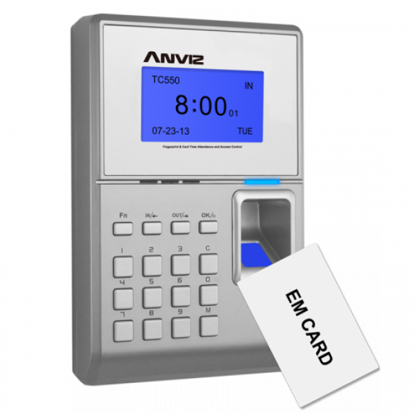 Anviz TC-550 Fingerprint & RFID Card Employee Time Clock